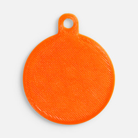 Подвеска Round, 3D-печать на заказ, прозрачный оранжевый неон