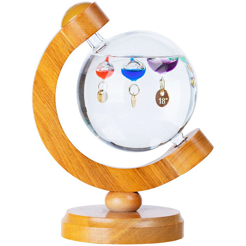 Термометр-шар «Галилео» в деревянном корпусе - рис 2.