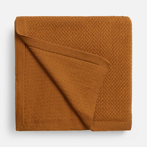 Плед Ornato, оранжевый (светлое золото) - рис 3.