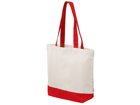 Сумка для шоппинга Cotton из переработанного хлопка 280 г, красный - рис 3.