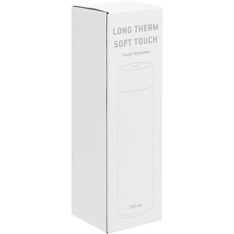 Смарт-бутылка с заменяемой батарейкой Long Therm Soft Touch, красная - рис 11.