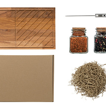 Подарочный набор с доской, термощупом и специями