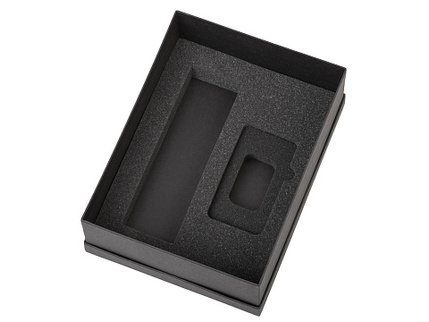 Подарочный набор с термосом и повербанком С2, темно-синий - рис 3.