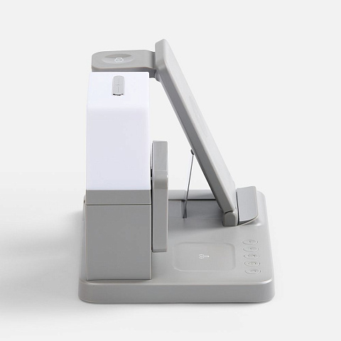 Зарядная станция с электронными часами и подсветкой Large Charge ver.3, серая - рис 5.