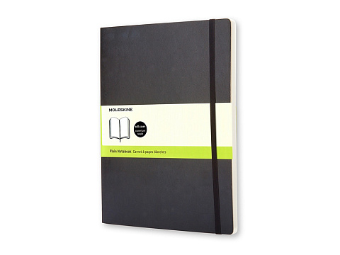 Записная книжка Moleskine Classic Soft (нелинованный), Хlarge (19х25 см), черный