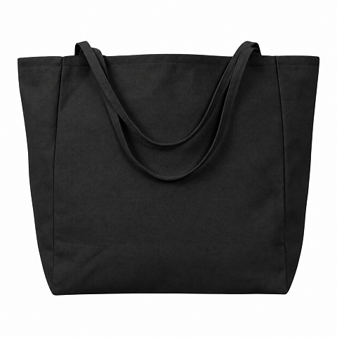 Шоппер-оверсайз Grossbag из переработанного хлопка 340 г, черный - рис 3.