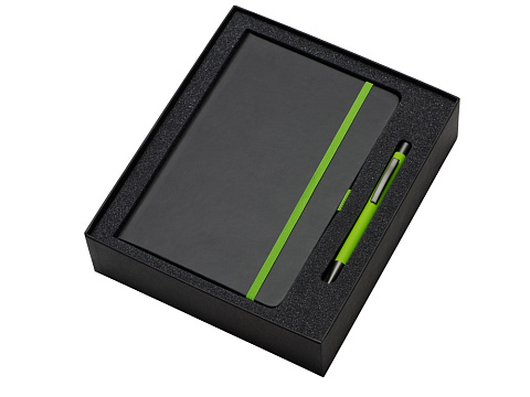 Подарочный набор Jacque 2.0. с ручкой и блокнотом, зеленое яблоко - рис 2.