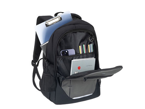 Рюкзак TORBER CLASS X, чёрно-серый, 46 x 32 x 18 см + Мешок для сменной обуви в подарок! - рис 9.