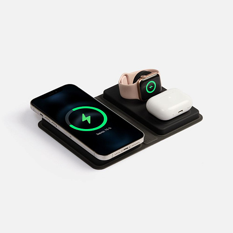 Внешний аккумулятор с беспроводной зарядкой reCover, черный