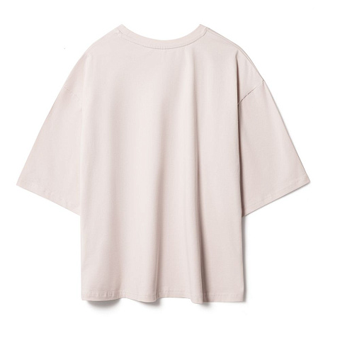 Футболка унисекс оверсайз Street Vibes, бежевая - рис 3.