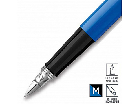 Перьевая ручка Parker Jotter, цвет ORIGINALS BLUE CT, цвет чернил синий/черный, толщина линии M, В БЛИСТЕРЕ - рис 4.