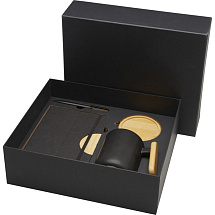 Laura подарочный набор из блокнота формата А5 в твердой обложке и шариковой ручки - сплошной черный