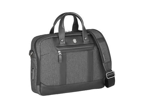 Портфель VICTORINOX Architecture Urban2 15" Briefcase 15'', серый, полиэстер/кожа, 42x13x31 см, 16 л - рис 2.