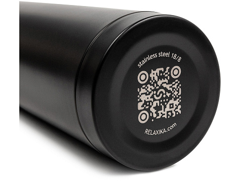Термос Relaxika 101 (1 литр), черный (без лого) - рис 10.
