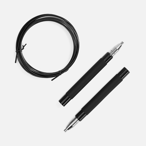 Скоростная скакалка Profi Comfi, черная - рис 4.