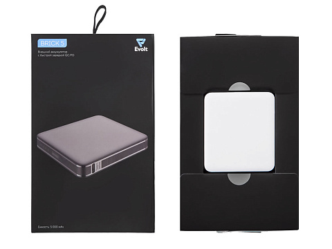 Внешний аккумулятор Brick 5 с быстрой зарядкой PD, 5000 мАч, белый - рис 8.