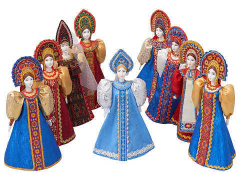 Подарочный набор: кукла фарфоровая, крем-мед, голубой - рис 6.