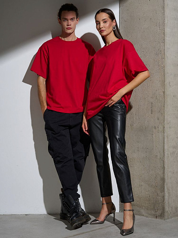Футболка Oversize Premium, красная - рис 13.