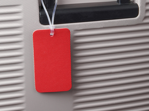 Багажная бирка Favor на силиконовой петле, красный - рис 4.
