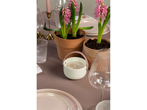 Свеча Valerie Concept с крышкой CNDL 5 PINK, белый/розовый - рис 4.