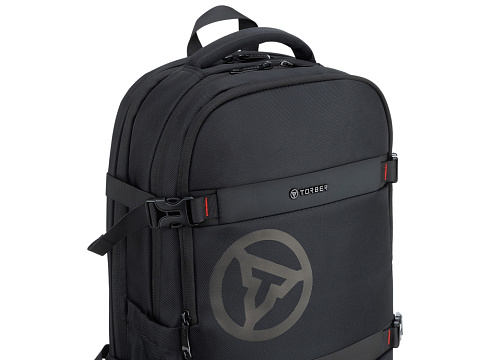 Рюкзак TORBER VOYAGE с отделением для ноутбука 18'', черный, полиэстер 900D, 34х16х47 см, 20 л - рис 8.