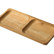 Менажница из акации с двумя секциями Almond