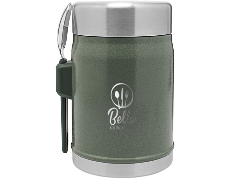 Банка для еды объемом 400 мл с ложкой-вилкой Stanley Legendary - Зеленый лесной - рис 5.