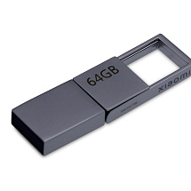USB 3.0-флешка на 64 Гб с разъемами USB-A и Type-C, серебристый