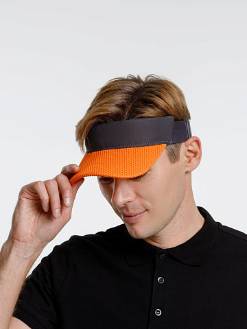 Козырек Grand Slam, темно-серый с оранжевым - рис 10.