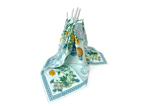 Платок Мелодия хрусталя, голубой - рис 6.