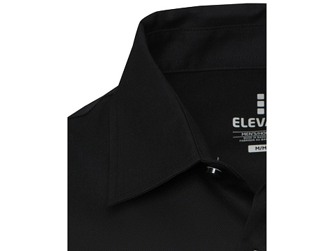 Citrine мужская рубашка из твила - сплошной черный - рис 4.