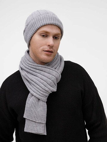 Шарф Bellish, светло-серый меланж - рис 8.