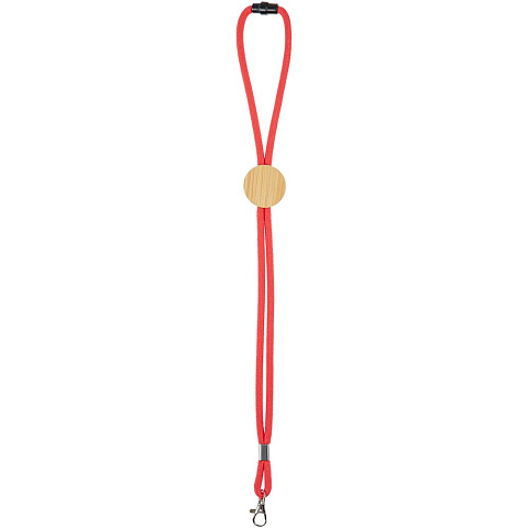 Шнурок для бейджа Tube Wood, красный - рис 8.