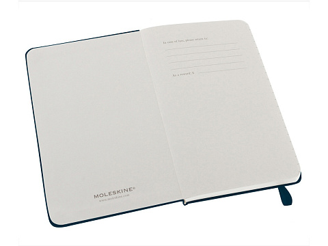 Записная книжка Moleskine Classic (в линейку) в твердой обложке, Pocket (9x14см), голубой сапфир - рис 2.