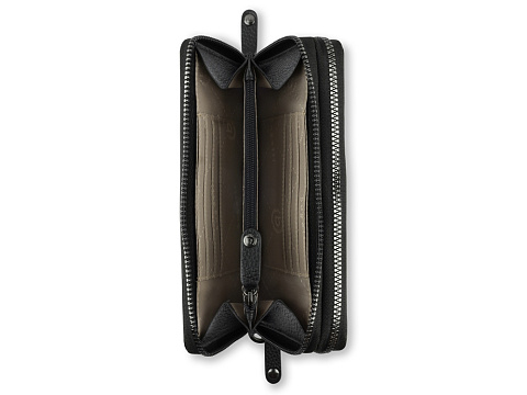 Кошелёк женский BUGATTI ЭЛЬЗА | ELSA, с защитой данных RFID, чёрный, воловья кожа/полиэстер, 19х3х10,5 см - рис 4.