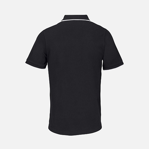 Рубашка поло унисекс Palermo, черная с белым - рис 3.