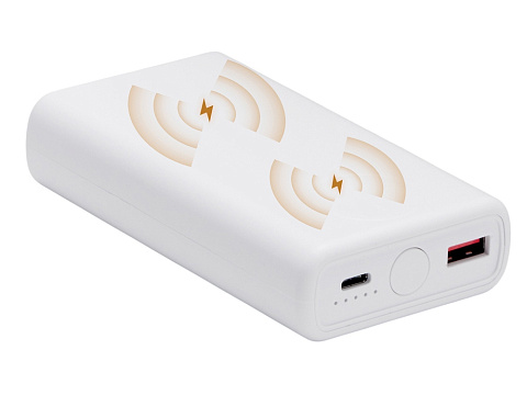 Внешний беспроводной аккумулятор 2-в-1 с функцией зарядки Apple Watch, QC/PD AtomIQ, 10000 мАч, белый - рис 4.