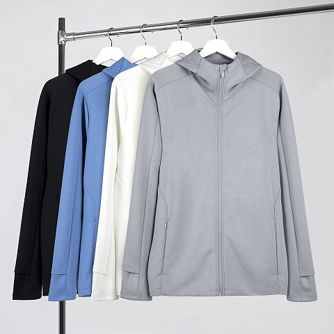 Куртка с капюшоном унисекс Begi, молочно-белая - рис 4.