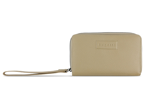 Кошелёк женский BUGATTI ЭЛЬЗА | ELSA, с защитой данных RFID, песочного цвета, воловья кожа/полиэстер, 15,5х3х9,5 см - рис 2.