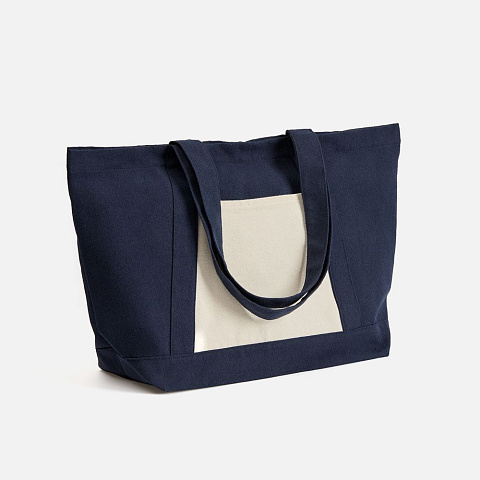 Шопер Shophop, синий с неокрашенным - рис 2.