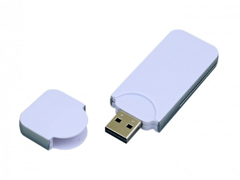 USB-флешка на 8 Гб в стиле I-phone, прямоугольнй формы, белый - рис 2.