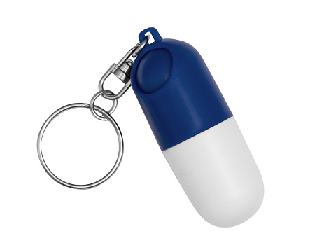 Таблетница в форме брелка Capsule, белый/синий - рис 4.