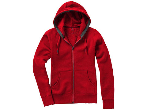 Толстовка Арора женская с капюшоном, красный - рис 4.