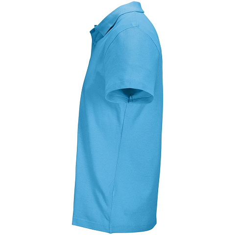 Рубашка поло унисекс Pulse, ярко-бирюзовая - рис 4.