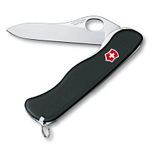 Нож перочинный VICTORINOX Sentinel Clip, 111 мм, 5 функций, с фиксатором лезвия, чёрный