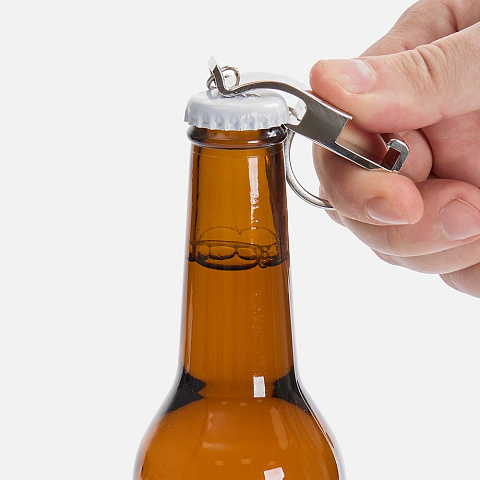 Брелок-подставка с открывалкой Virke, серебристый - рис 8.