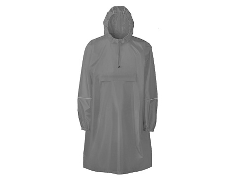 Дождевик - пончо Galaxy со светоотражающими элементами, серый - рис 3.