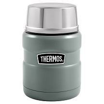 Термос из нерж. стали с ложкой тм THERMOS SK3000-MGR 0,47 L, зеленый