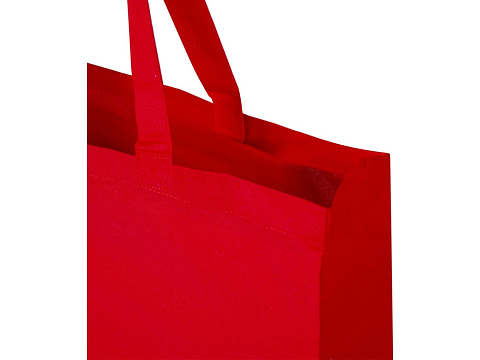 Odessa большая эко-сумка из переработанного хлопка, сертифицированного согласно GRS, плотностью 220 г/м² - Красный - рис 4.