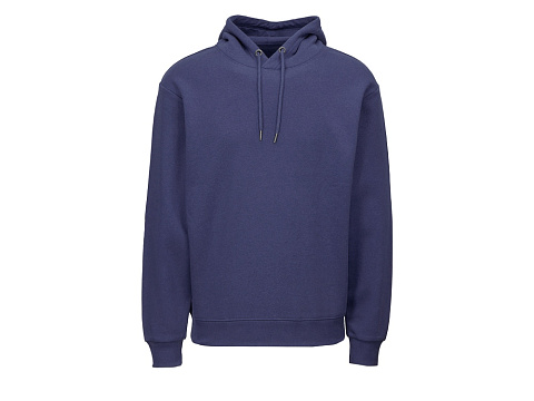 Толстовка с капюшоном оверсайз Lisbon унисекс, темно-синий - рис 10.